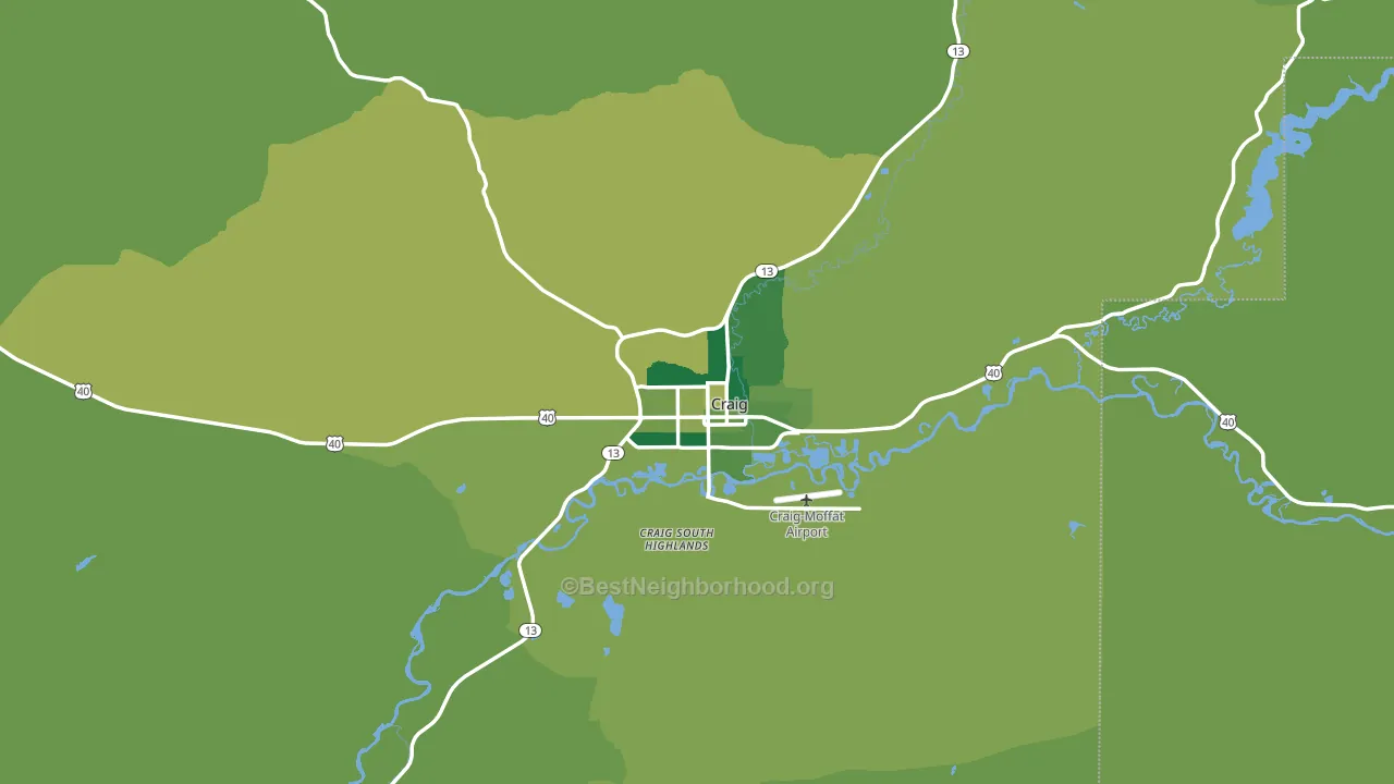 Craig, CO block-group voter-turnout map