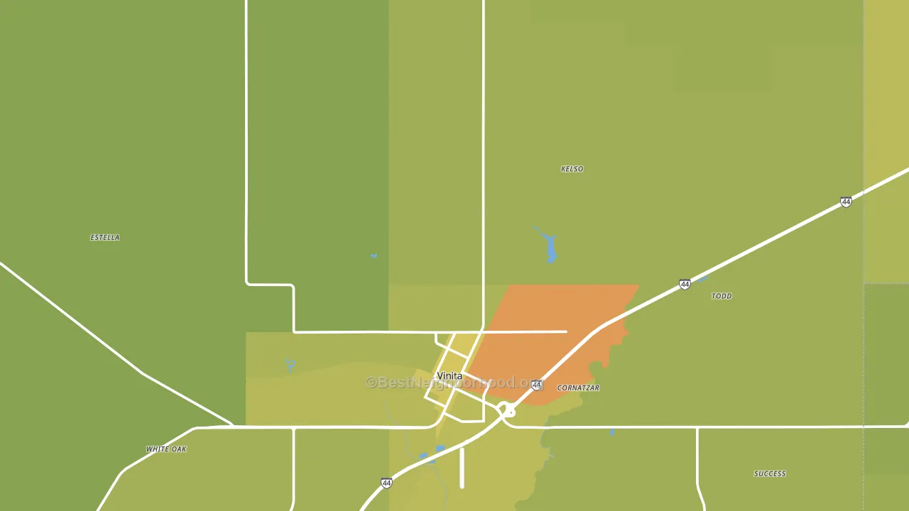 Craig County, OK block-group voter-turnout map
