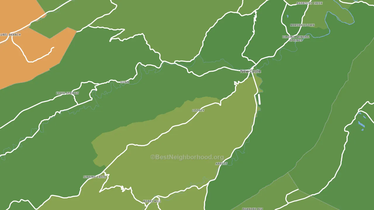 Craig County, VA block-group voter-turnout map