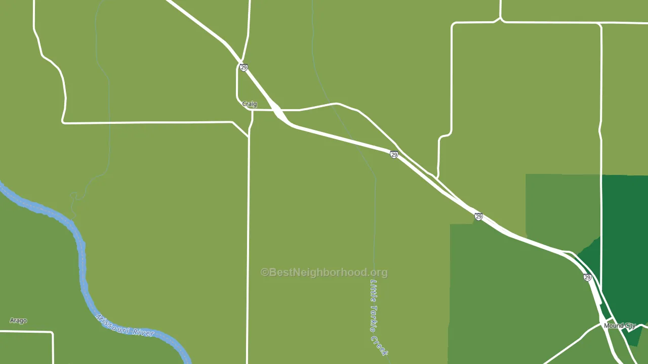 Craig, MO block-group voter-turnout map