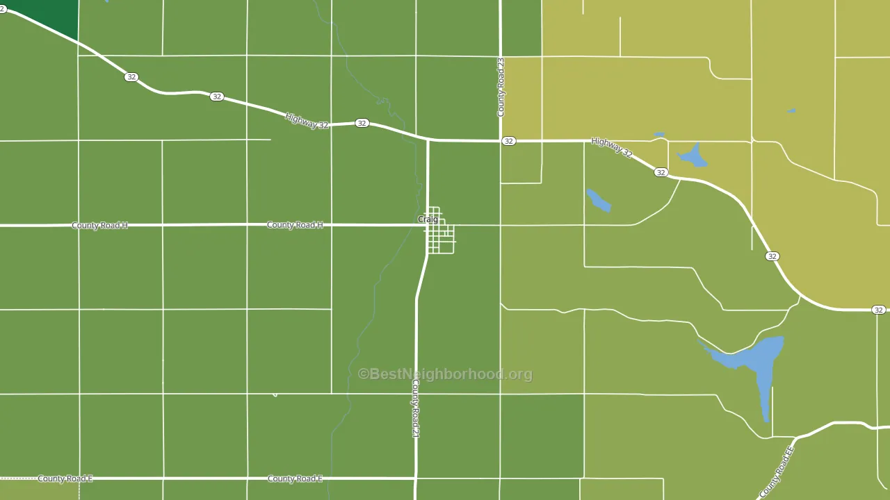 Craig, NE block-group voter-turnout map
