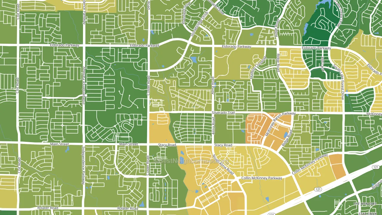 Craig Ranch North, McKinney, TX block-group voter-turnout map