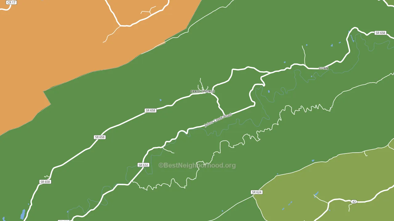 Craig Springs, VA block-group voter-turnout map