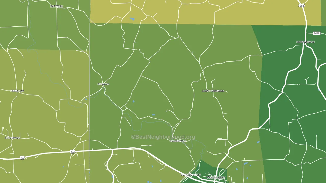 Craigsville, PA block-group voter-turnout map