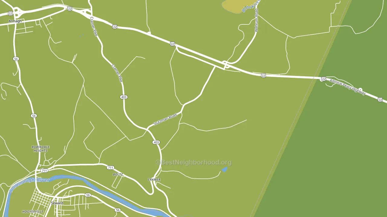 Cramer, PA block-group voter-turnout map