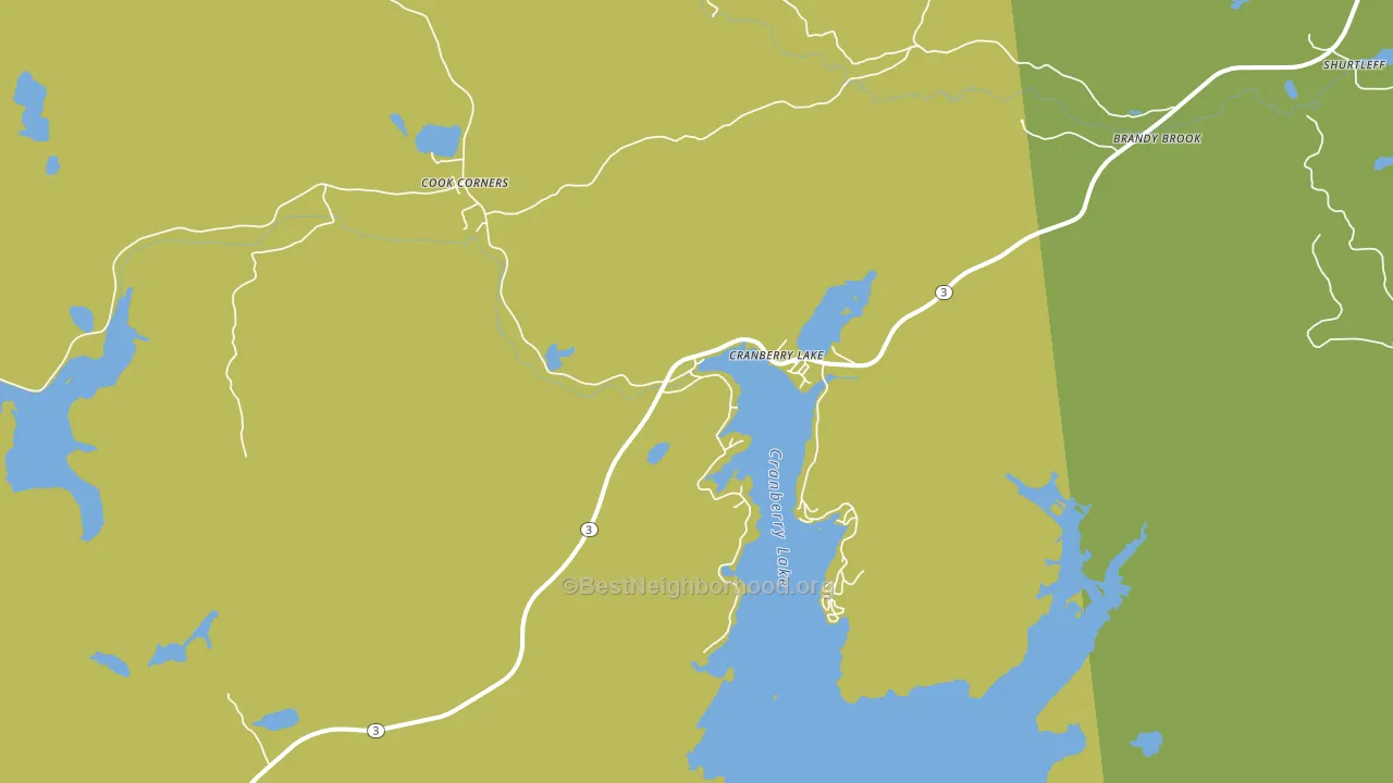 Cranberry Lake, NY block-group voter-turnout map