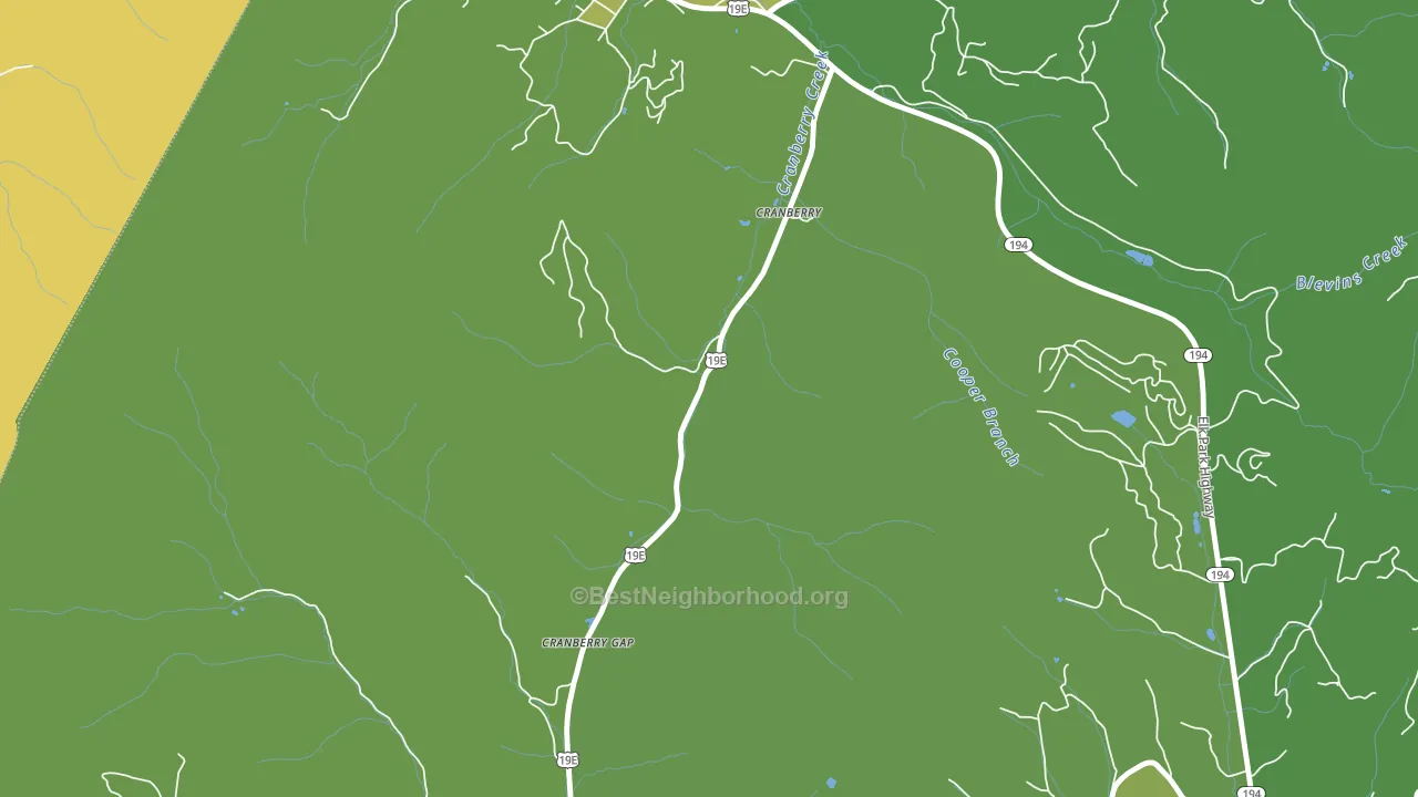 Cranberry, NC block-group voter-turnout map