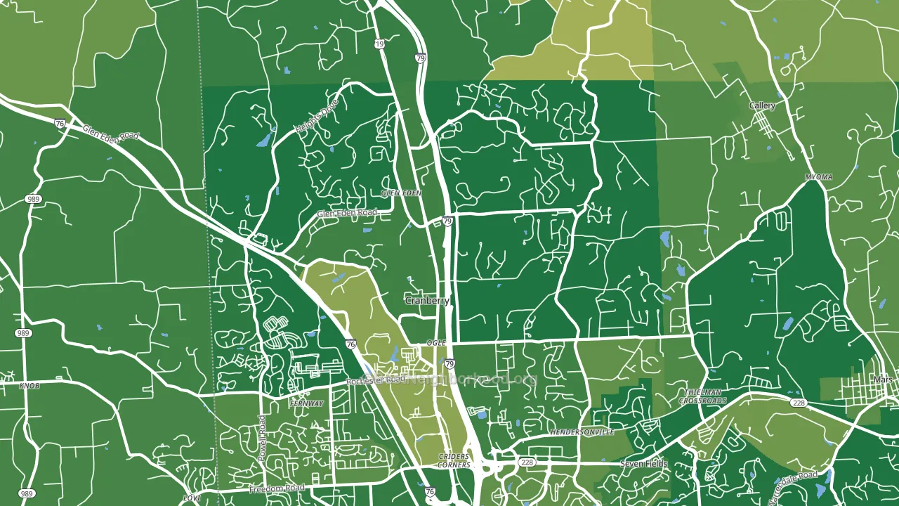 Cranberry Twp, PA block-group voter-turnout map