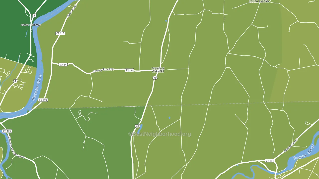 Crandall Corners, NY block-group voter-turnout map