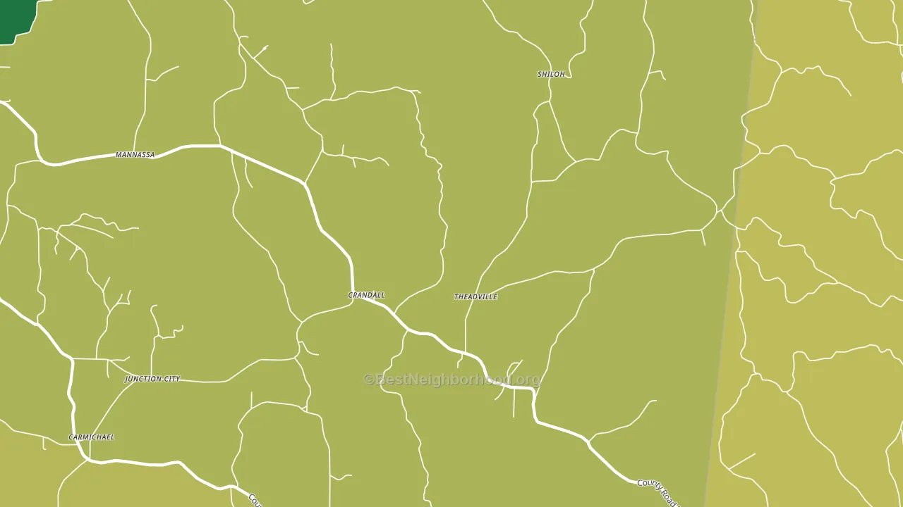 Crandall, MS block-group voter-turnout map