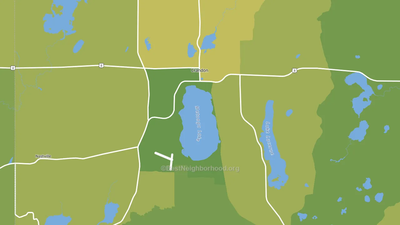 Crandon, WI block-group voter-turnout map