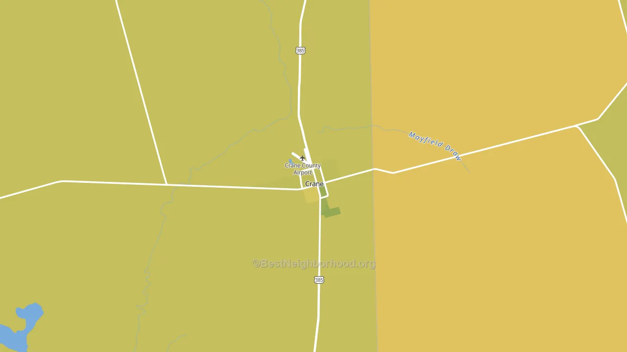 Crane County, TX block-group voter-turnout map