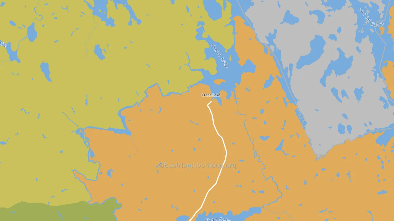 Crane Lake, MN block-group voter-turnout map