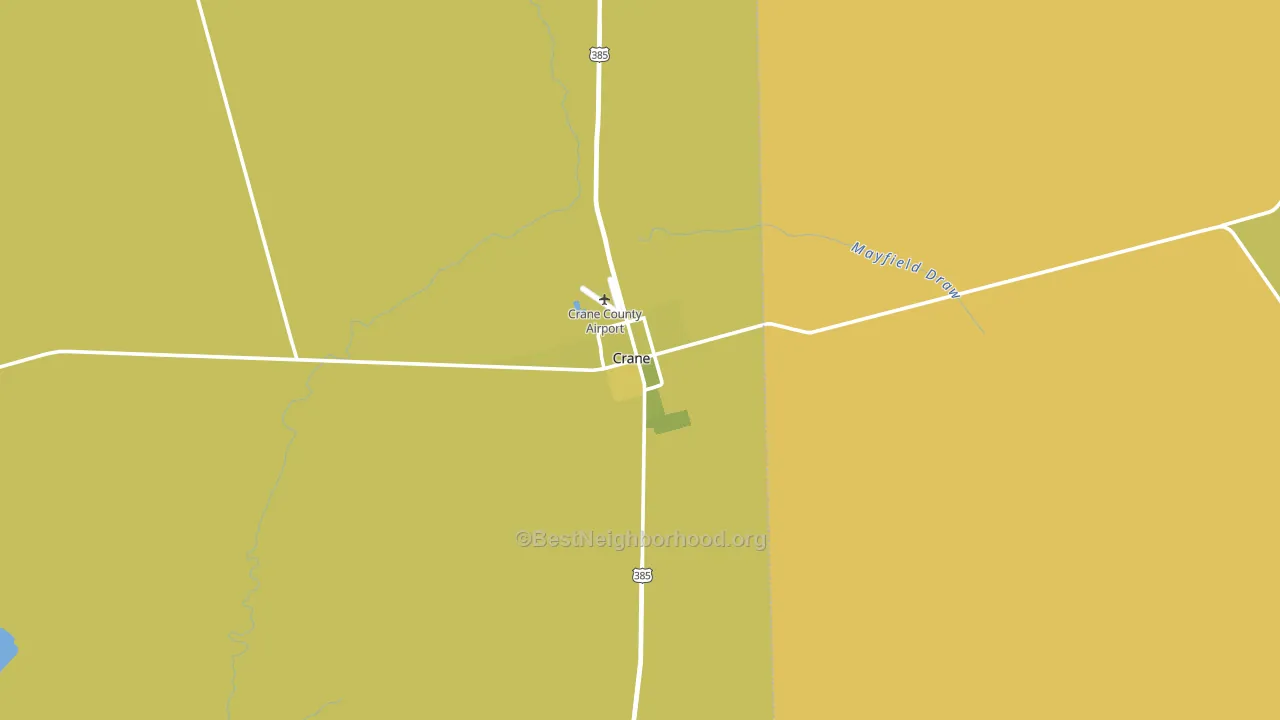 Crane, TX block-group voter-turnout map