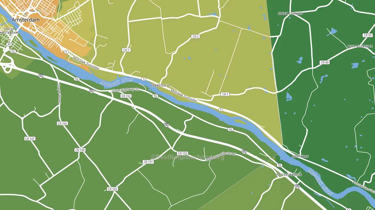 Cranesville, NY block-group voter-turnout map