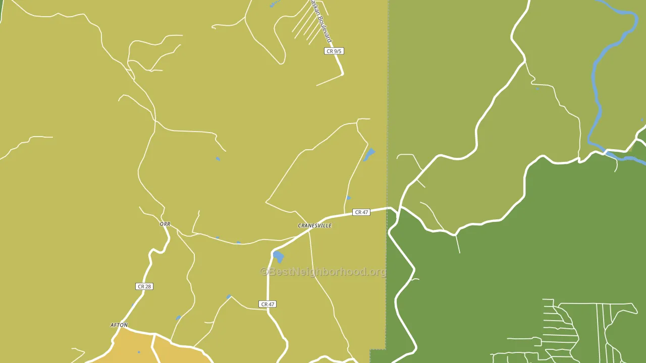 Cranesville, WV block-group voter-turnout map