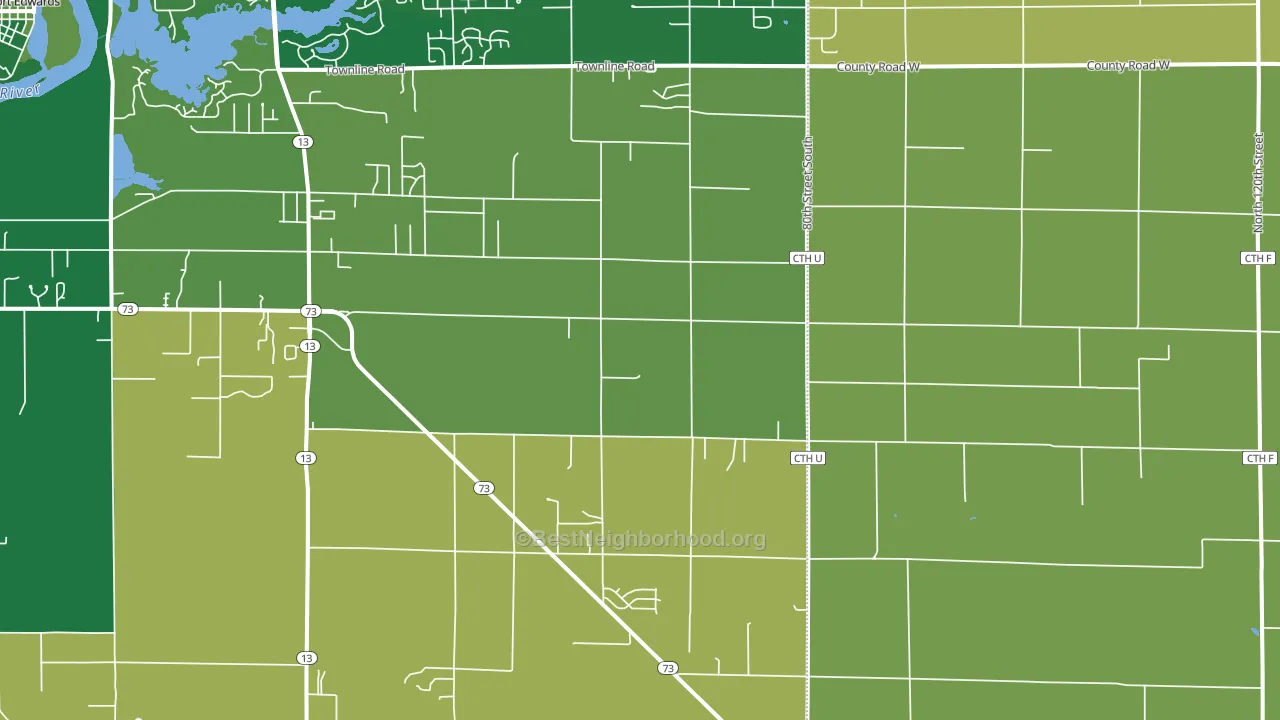 Cranmoor, WI block-group voter-turnout map