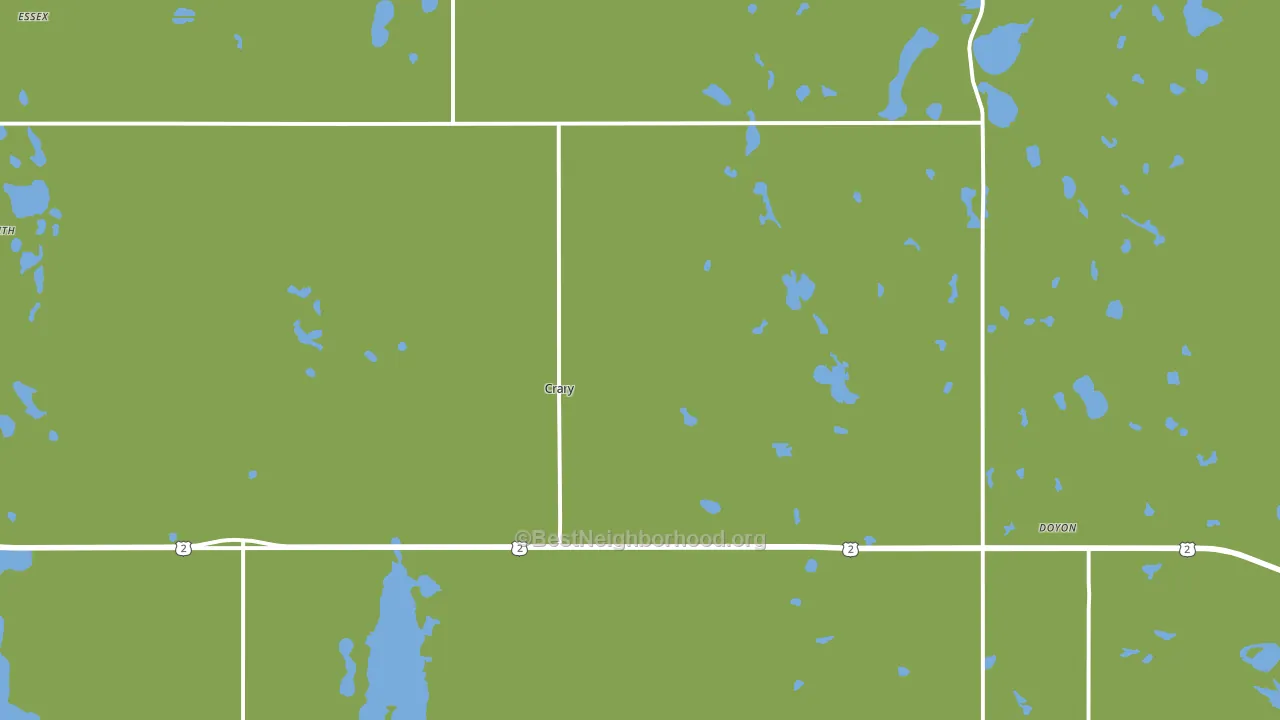Crary, ND block-group voter-turnout map