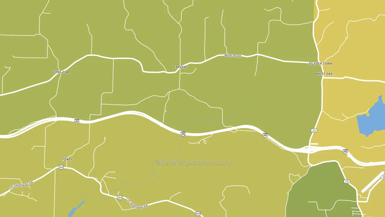 Cravens, AR block-group voter-turnout map