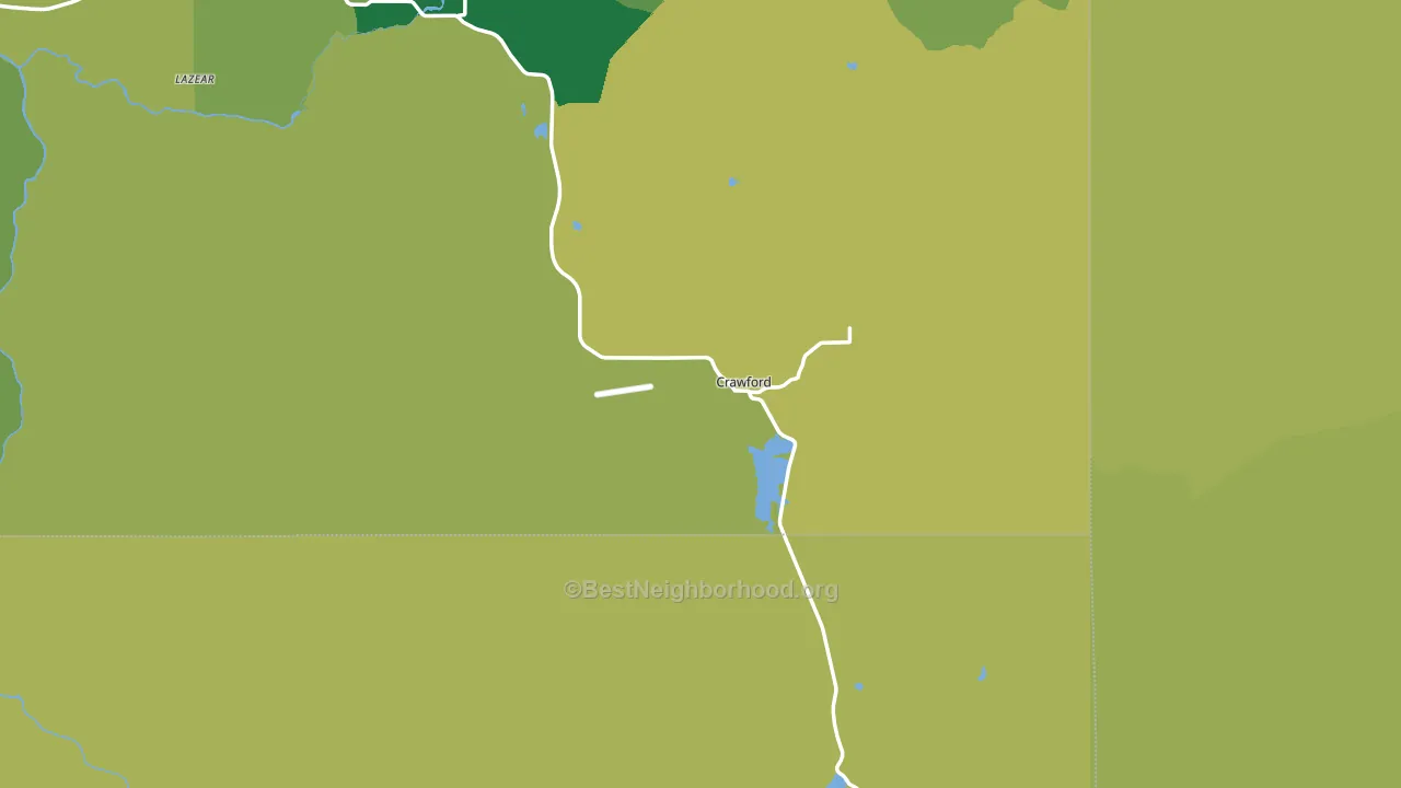 Crawford, CO block-group voter-turnout map