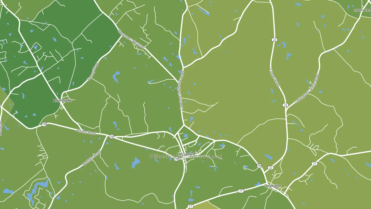 Crawford, GA block-group voter-turnout map