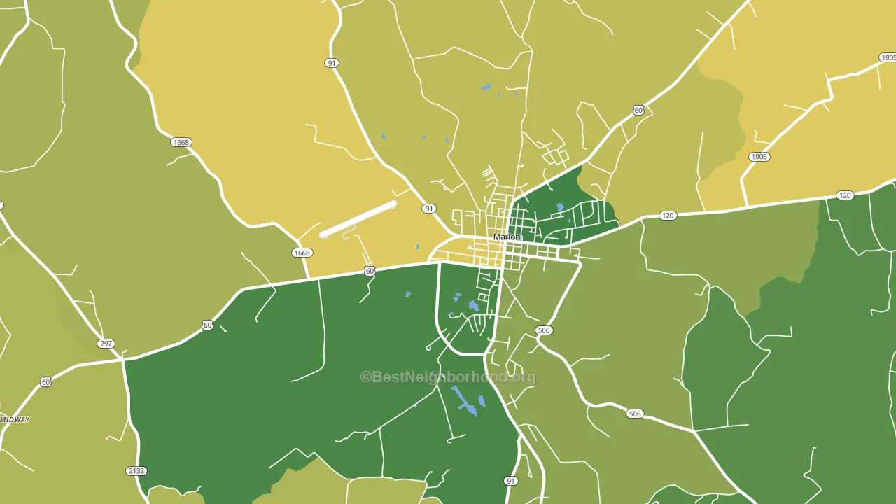 Crayne, KY block-group voter-turnout map