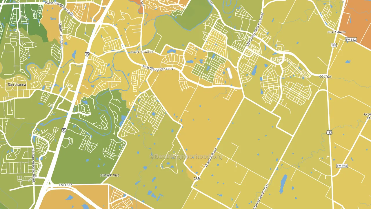 Creedmoor, TX block-group voter-turnout map