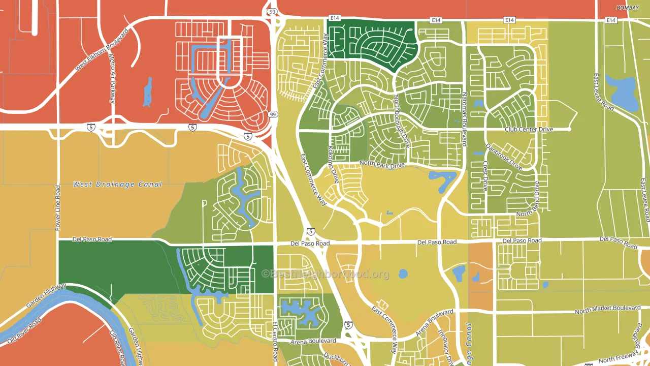 Creekside, Sacramento, CA block-group voter-turnout map