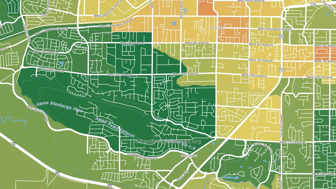 Creekstone, Kennewick, WA block-group voter-turnout map