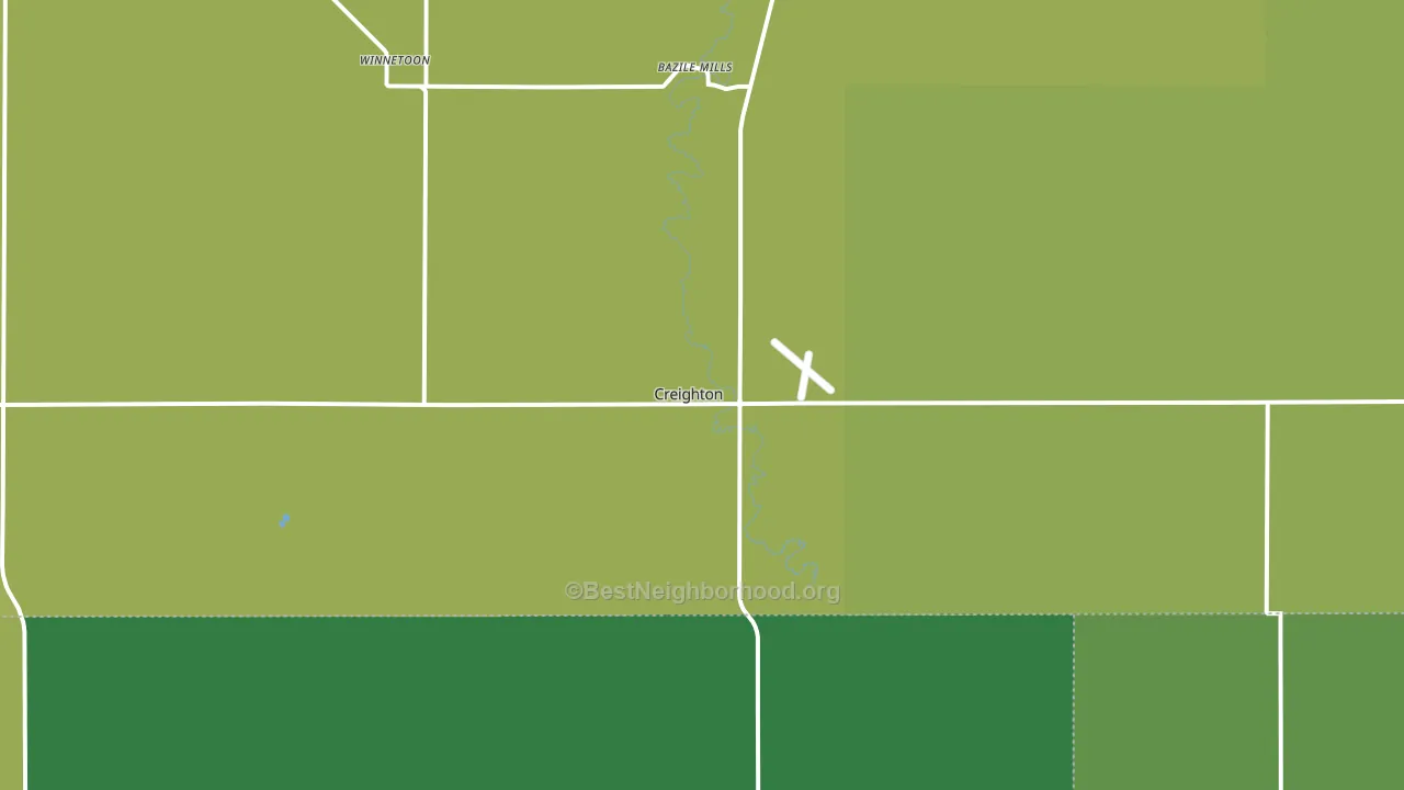 Creighton, NE block-group voter-turnout map