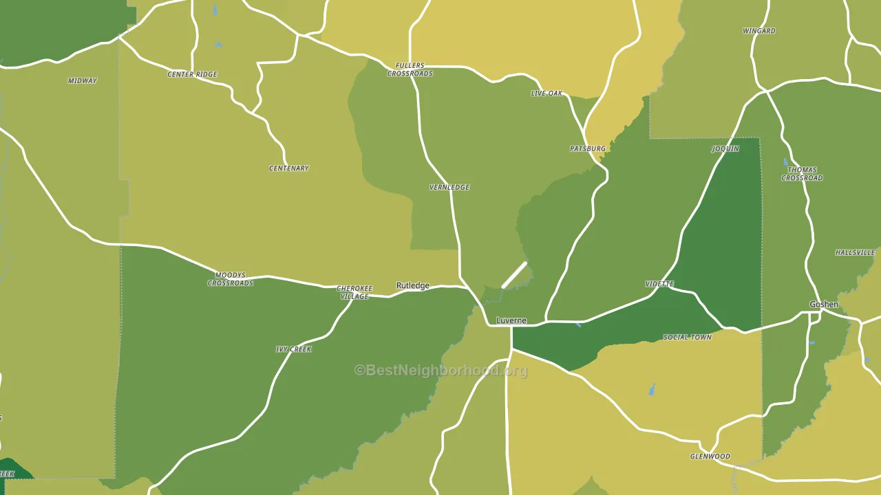 Crenshaw County, AL block-group voter-turnout map