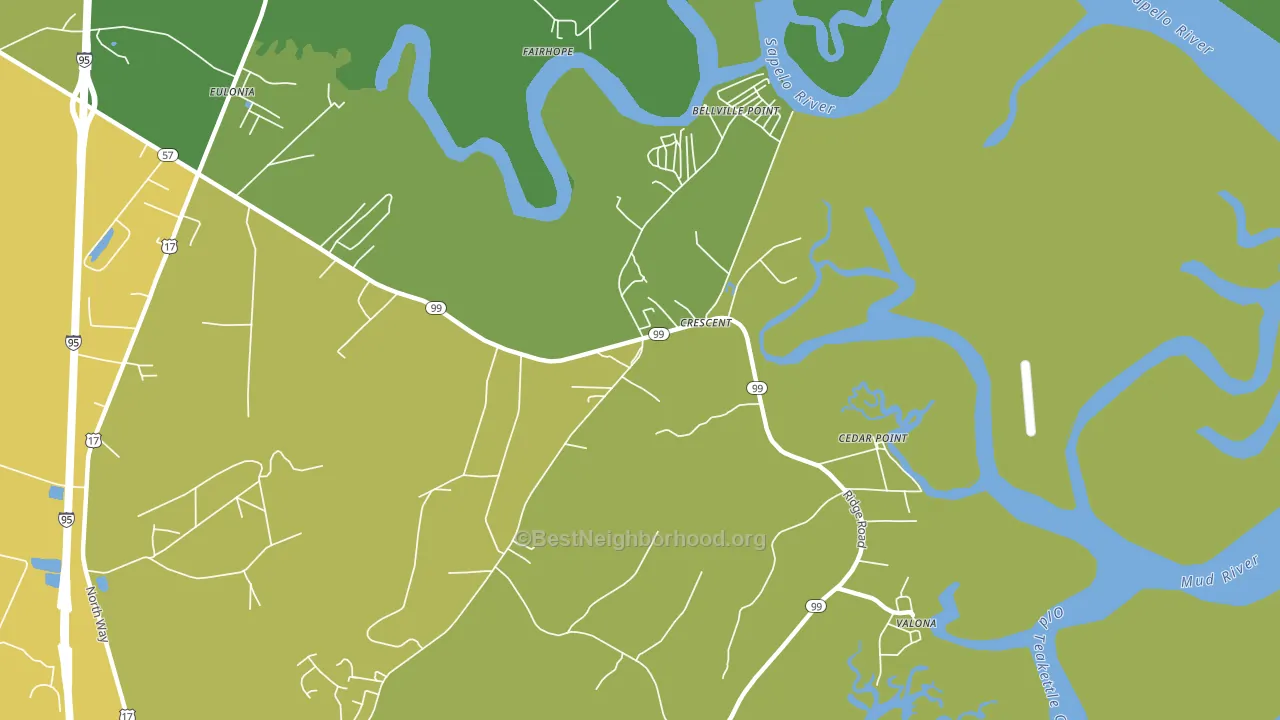 Crescent, GA block-group voter-turnout map