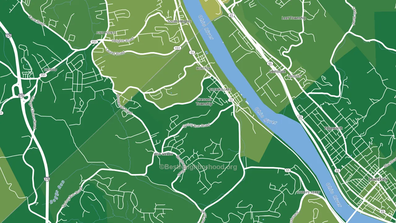 Crescent, PA block-group voter-turnout map