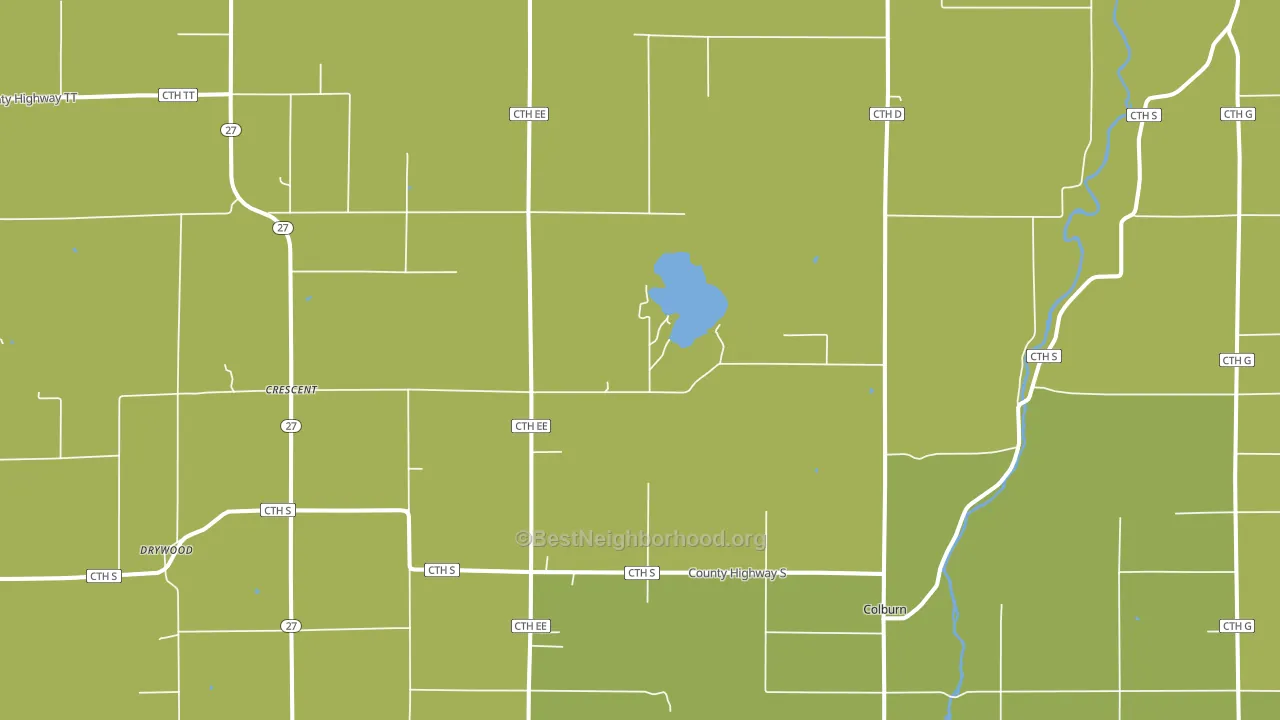 Crescent, WI block-group voter-turnout map