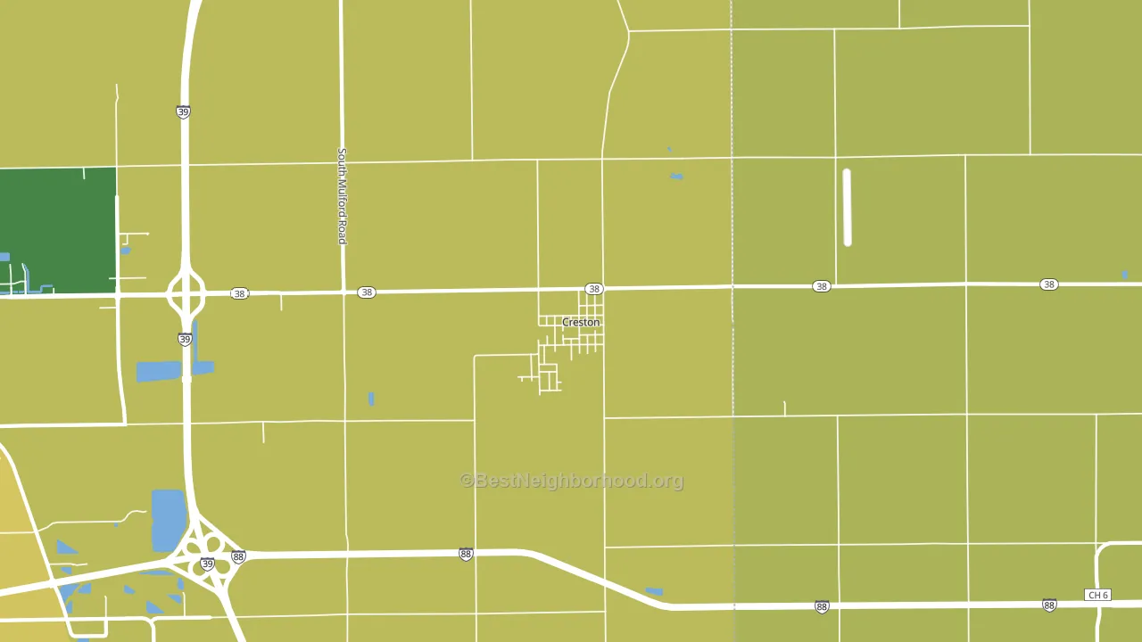 Creston, IL block-group voter-turnout map