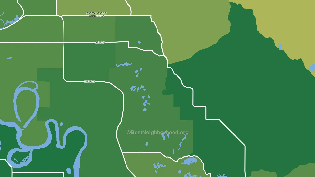 Creston, MT block-group voter-turnout map