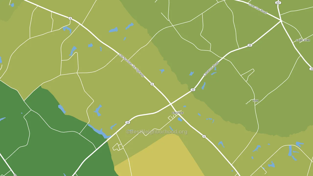 Creston, SC block-group voter-turnout map