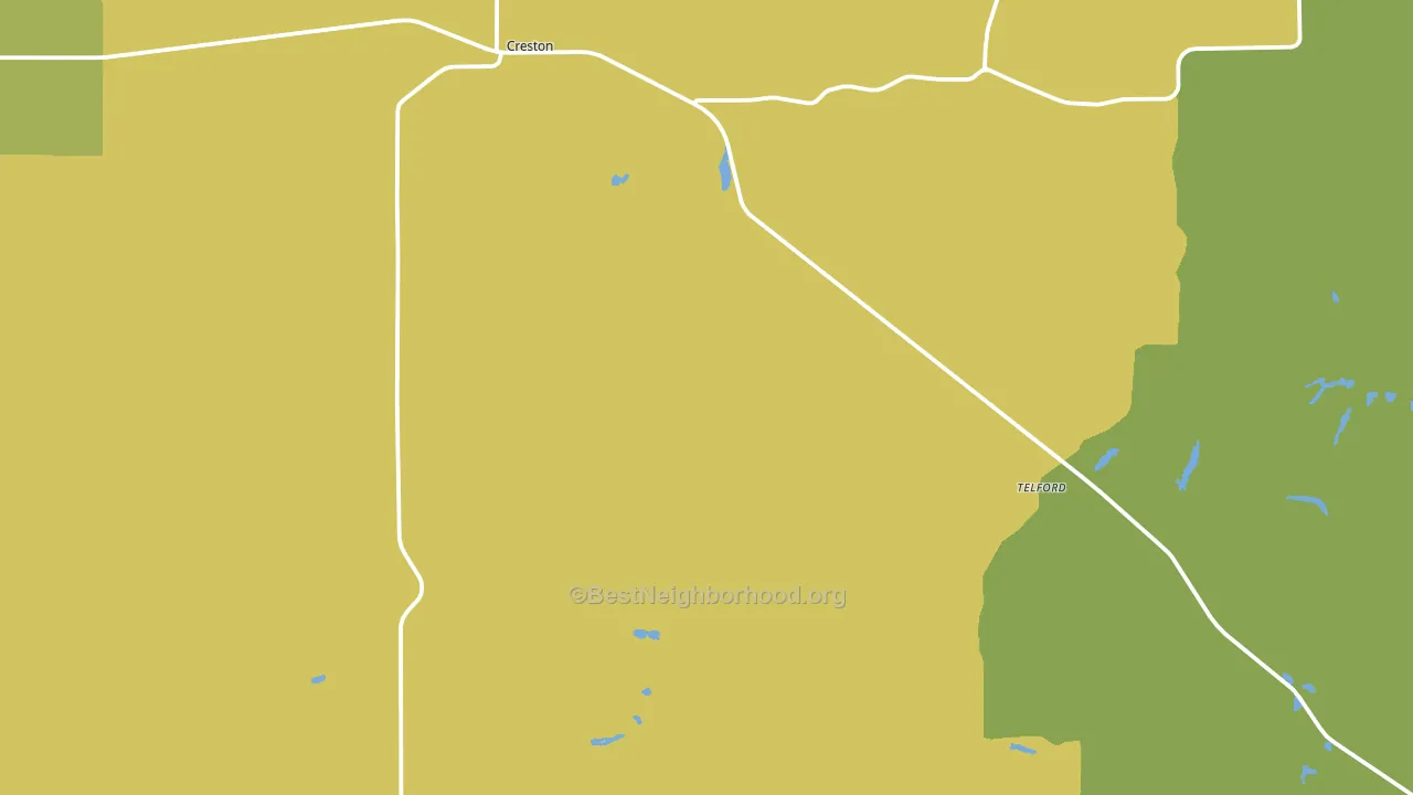 Creston, WA block-group voter-turnout map