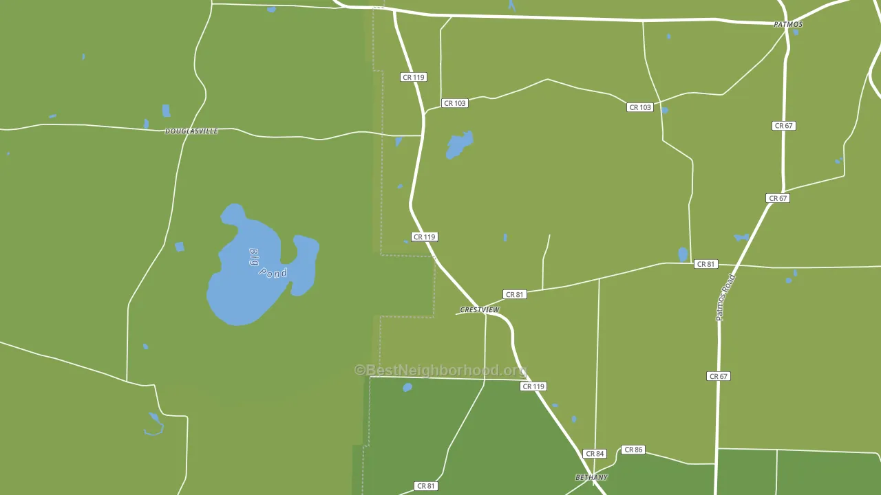 Crestview, GA block-group voter-turnout map