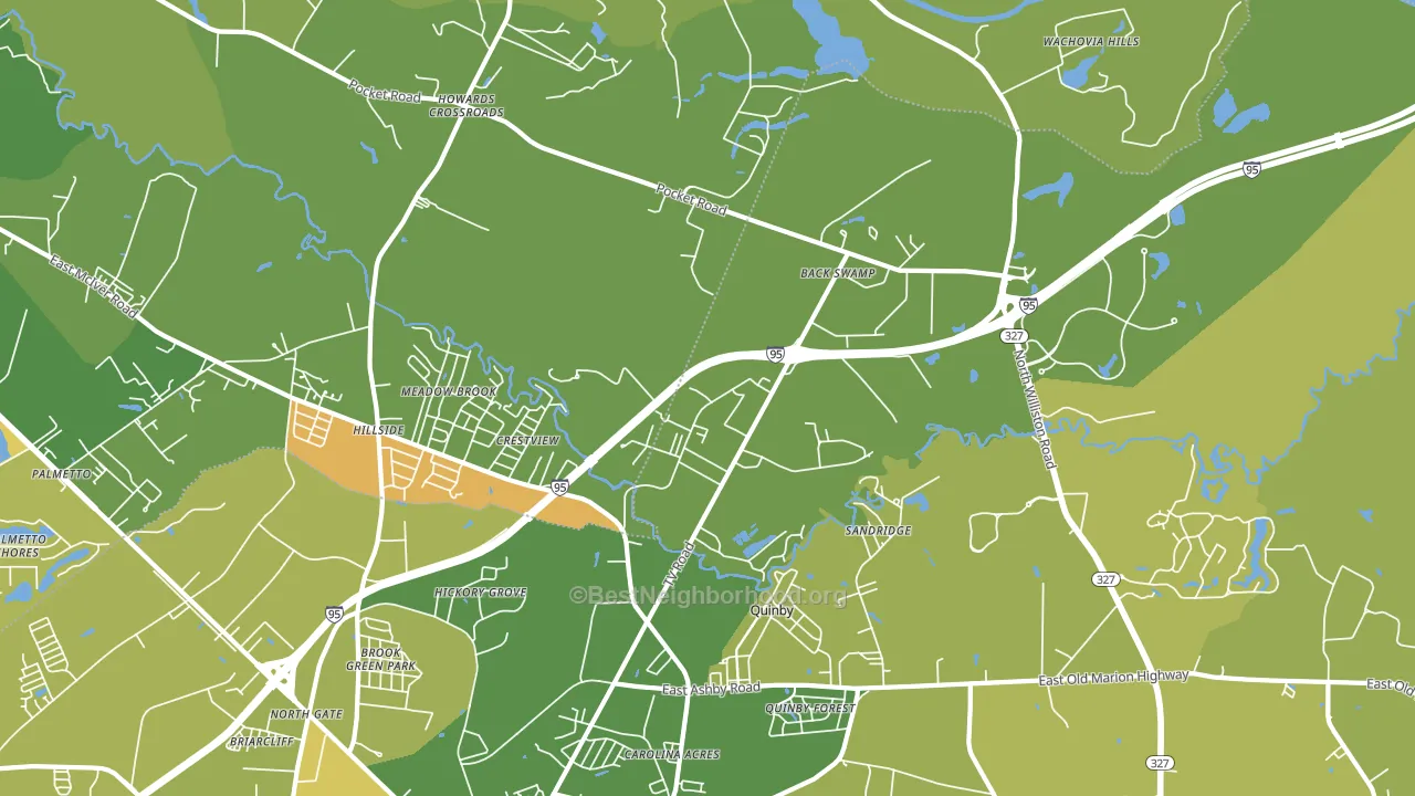 Crestview, SC block-group voter-turnout map