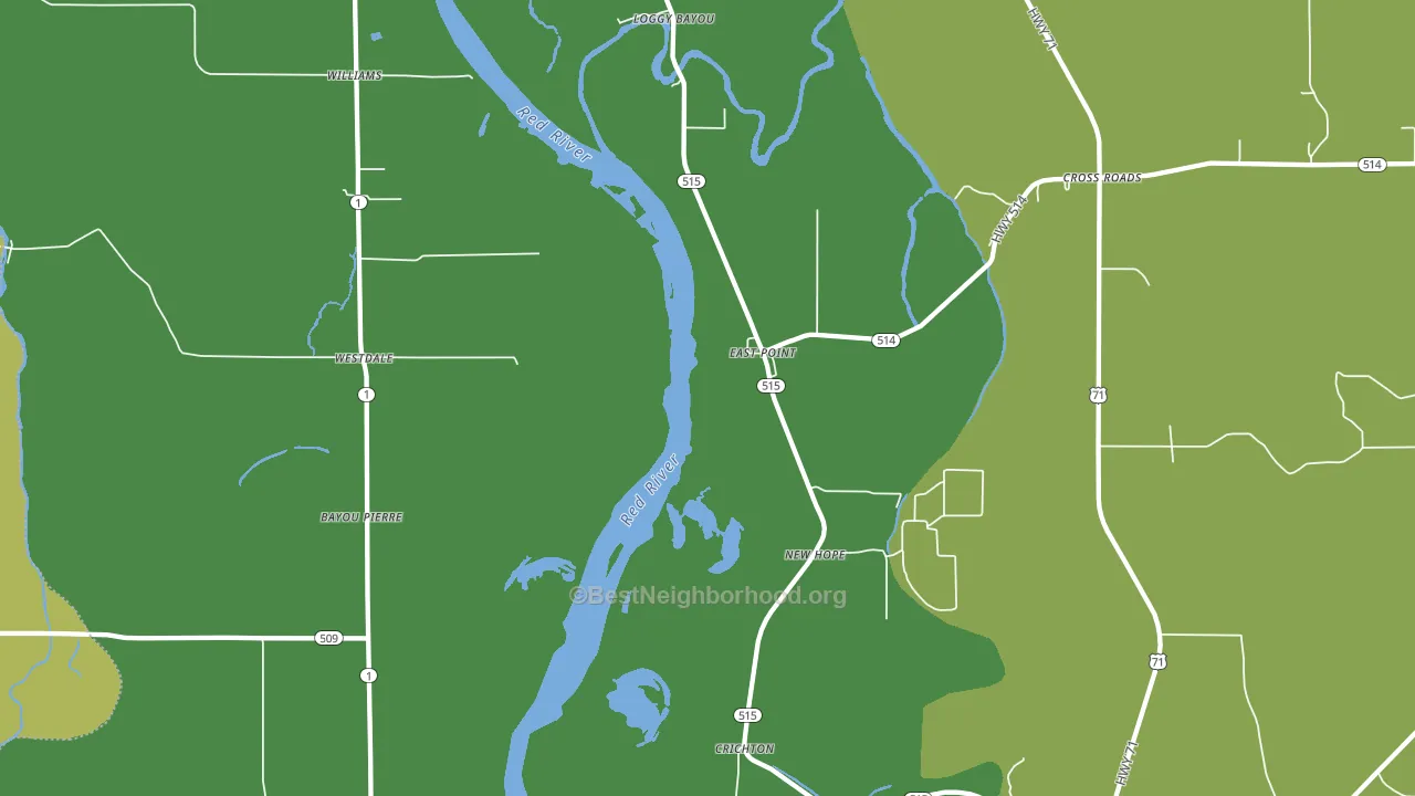 Crichton, LA block-group voter-turnout map