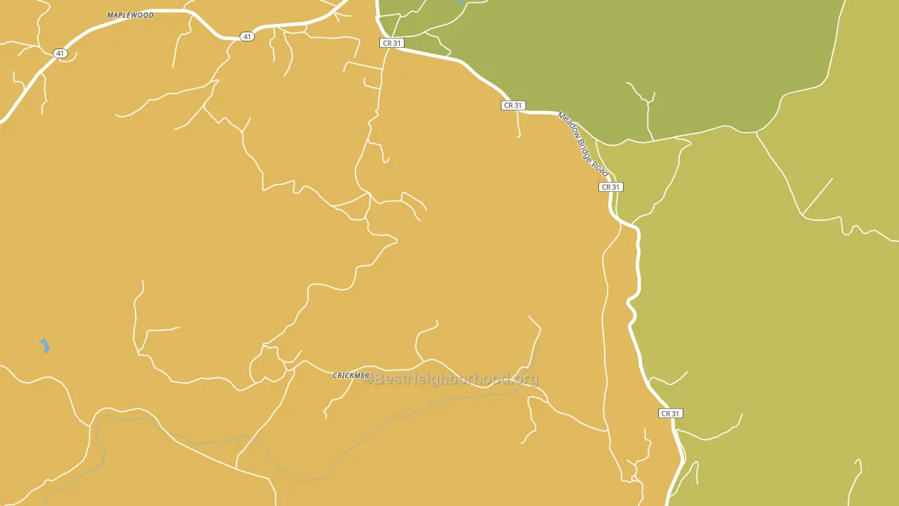 Crickmer, WV block-group voter-turnout map