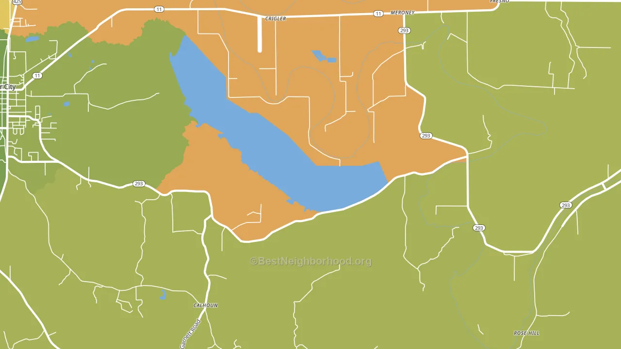 Crigler, AR block-group voter-turnout map