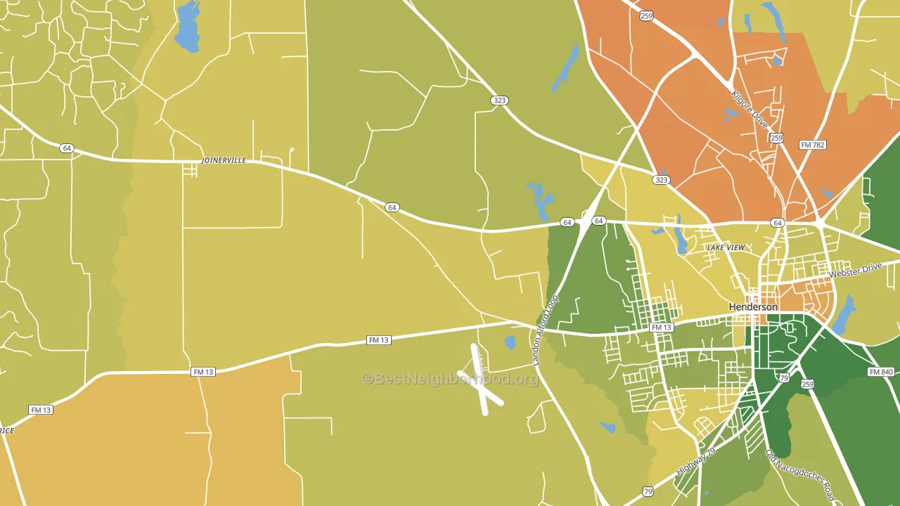Crimcrest, TX block-group voter-turnout map