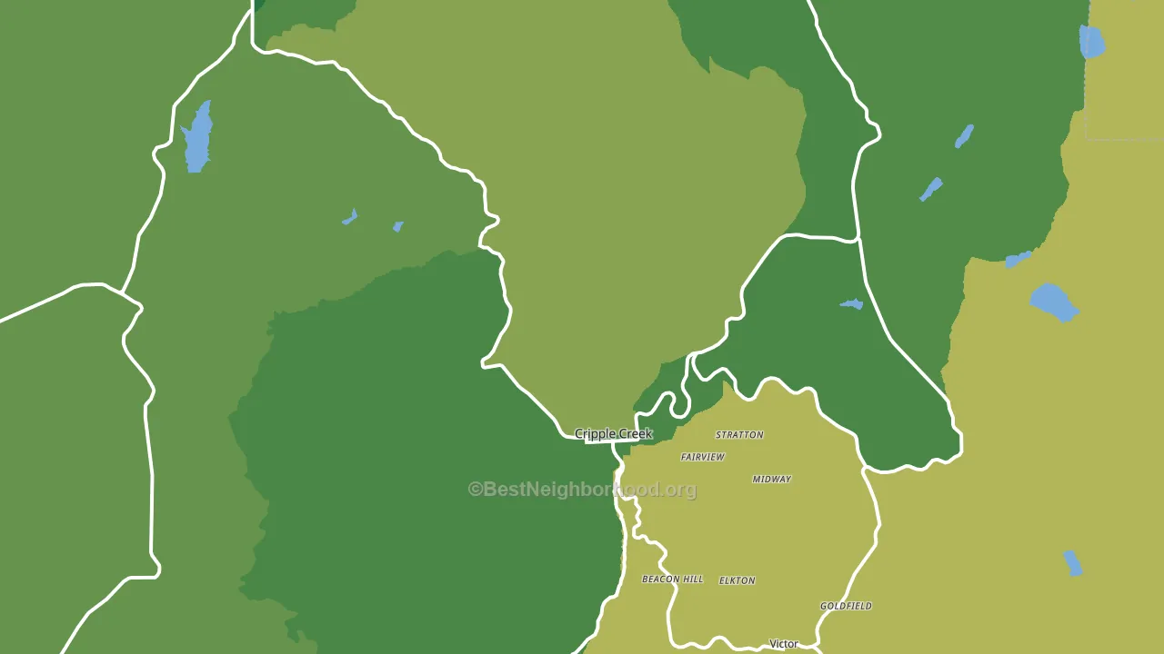 Cripple Creek, CO block-group voter-turnout map