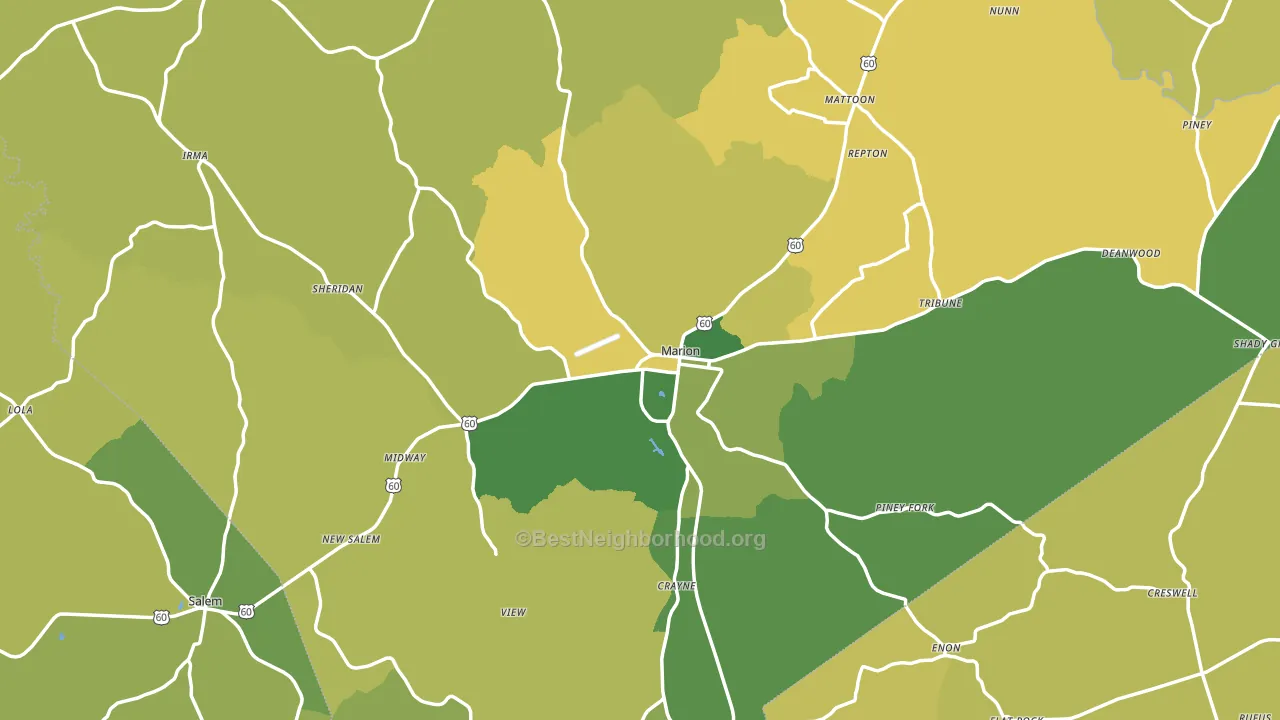 Crittenden County, KY block-group voter-turnout map