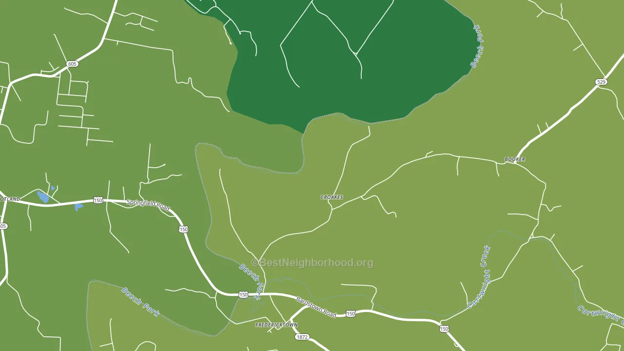 Croakes, KY block-group voter-turnout map