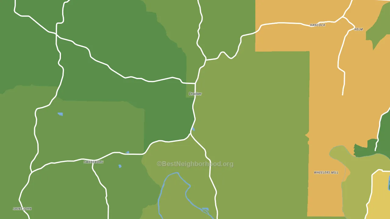 Crocker, MO block-group voter-turnout map
