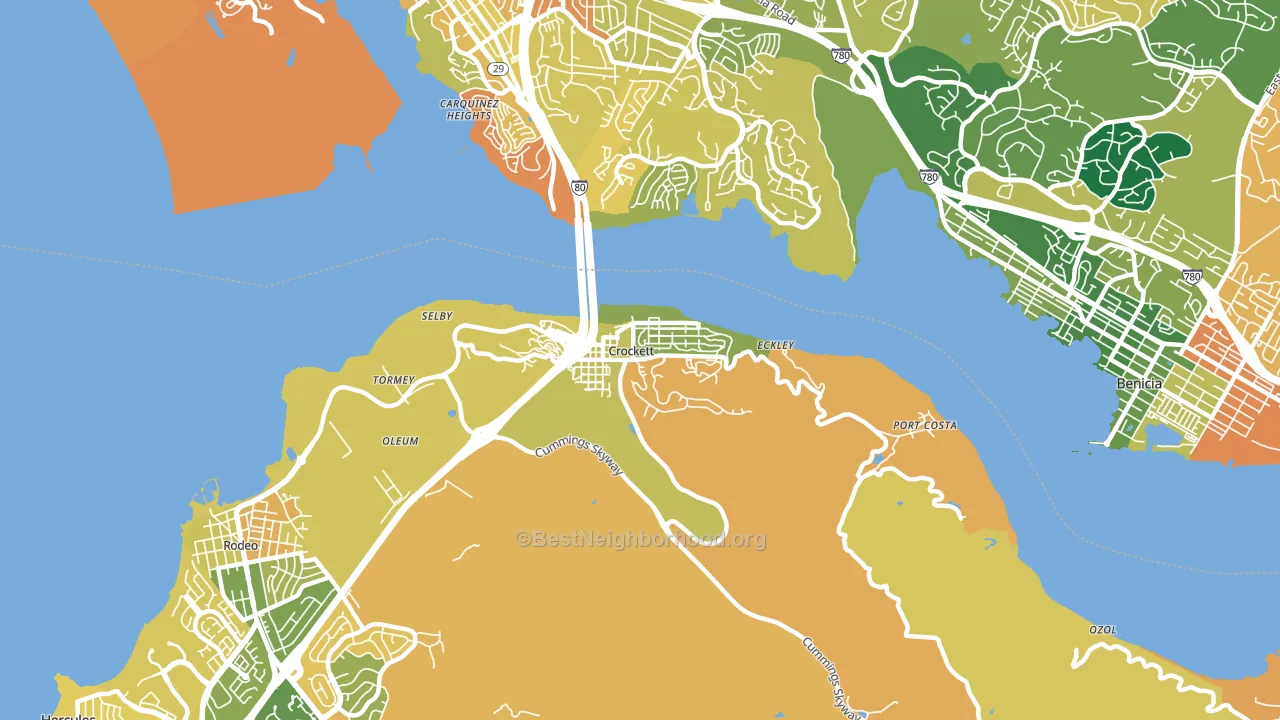 Crockett, CA block-group voter-turnout map