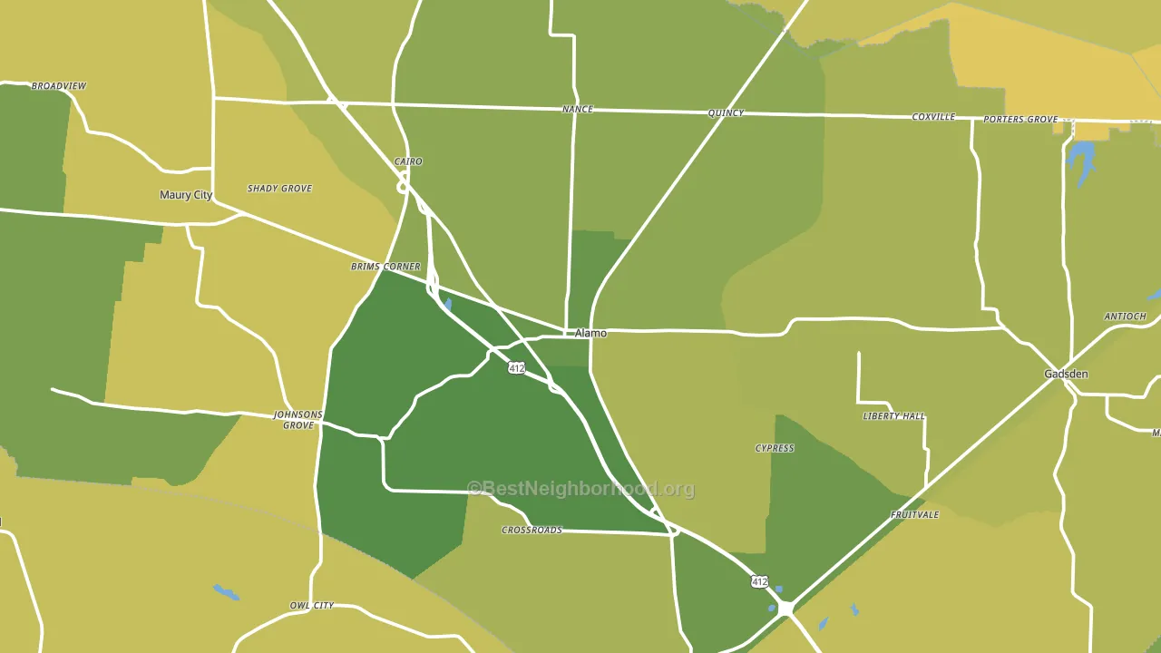 Crockett County, TN block-group voter-turnout map